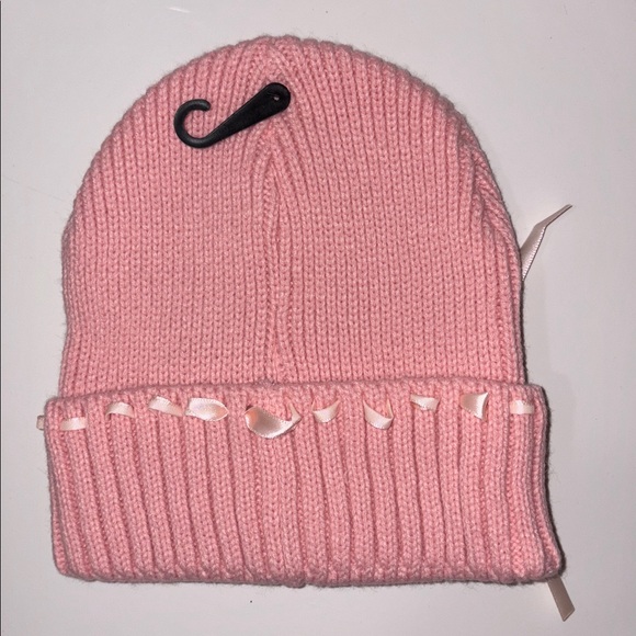 Disney Marie Aristocats Coquette pink bow beanie with ribbon nwt